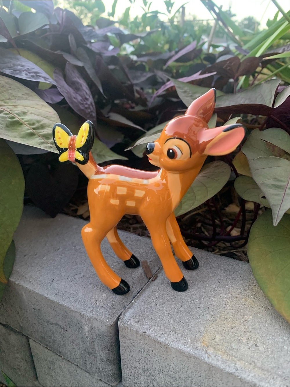 Vintage Disney’s Bambi with Butterfly Figurine
